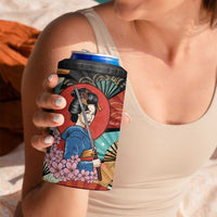 Japanese Geisha Katana 4 in 1 Can Cooler Tumbler Japan Sensu Seigaiha Pattern LT14 - Polynesian Pride