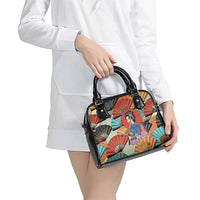 Japanese Geisha Katana Shoulder Handbag Japan Sensu Seigaiha Pattern LT14 - Polynesian Pride