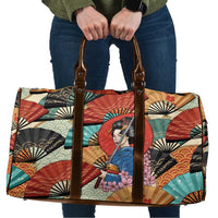 Japanese Geisha Katana Travel Bag Japan Sensu Seigaiha Pattern - Polynesian Pride