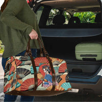 Japanese Geisha Katana Travel Bag Japan Sensu Seigaiha Pattern - Polynesian Pride