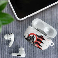 Japanese Samurai Warrior Enso AirPods Case Japan Pagoda Sakura Watercolor - Polynesian Pride