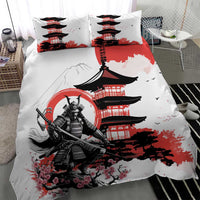 Japanese Samurai Warrior Enso Bedding Set Japan Pagoda Sakura Watercolor LT14 - Polynesian Pride