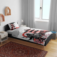 Japanese Samurai Warrior Enso Bedding Set Japan Pagoda Sakura Watercolor LT14 - Polynesian Pride