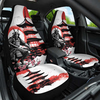 Japanese Samurai Warrior Enso Car Seat Cover Japan Pagoda Sakura Watercolor LT14 One Size White - Polynesian Pride