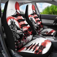 Japanese Samurai Warrior Enso Car Seat Cover Japan Pagoda Sakura Watercolor LT14 - Polynesian Pride