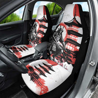 Japanese Samurai Warrior Enso Car Seat Cover Japan Pagoda Sakura Watercolor LT14 - Polynesian Pride