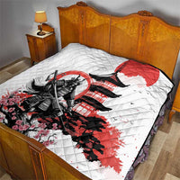 Japanese Samurai Warrior Enso Quilt Japan Pagoda Sakura Watercolor LT14 - Polynesian Pride