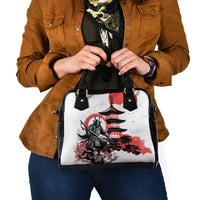 Japanese Samurai Warrior Enso Shoulder Handbag Japan Pagoda Sakura Watercolor - Polynesian Pride