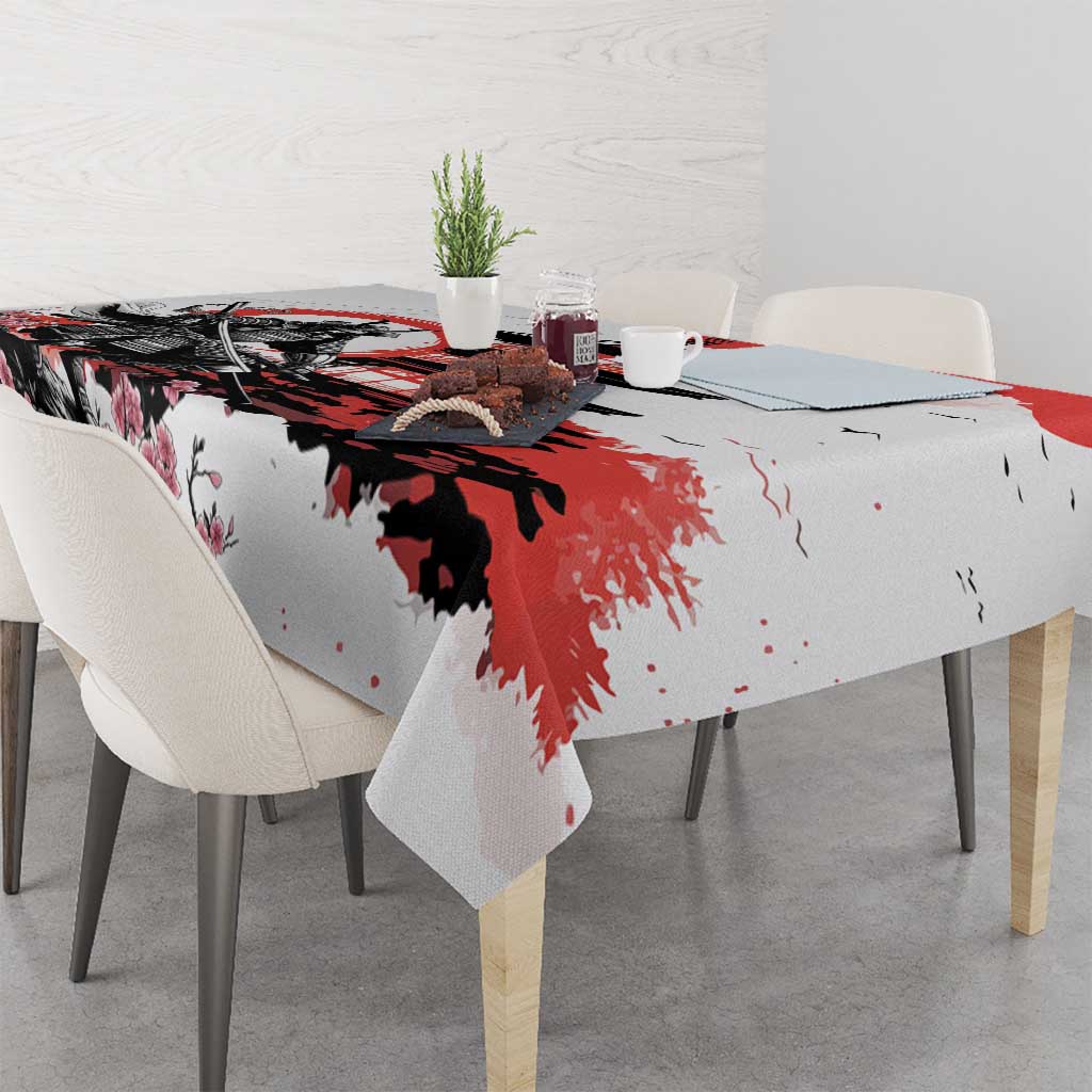 Japanese Samurai Warrior Enso Tablecloth Japan Pagoda Sakura Watercolor LT14 - Polynesian Pride