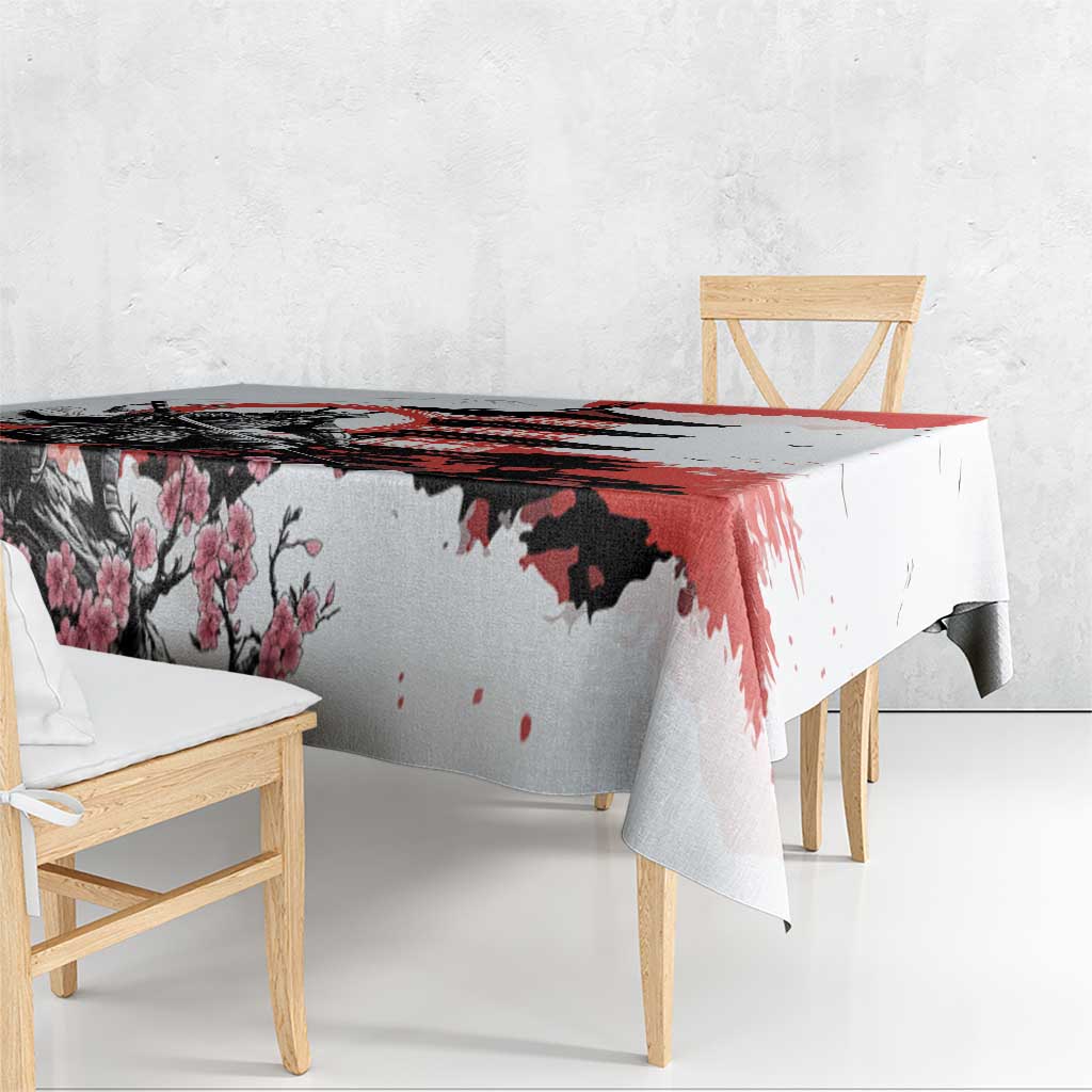 Japanese Samurai Warrior Enso Tablecloth Japan Pagoda Sakura Watercolor LT14 - Polynesian Pride