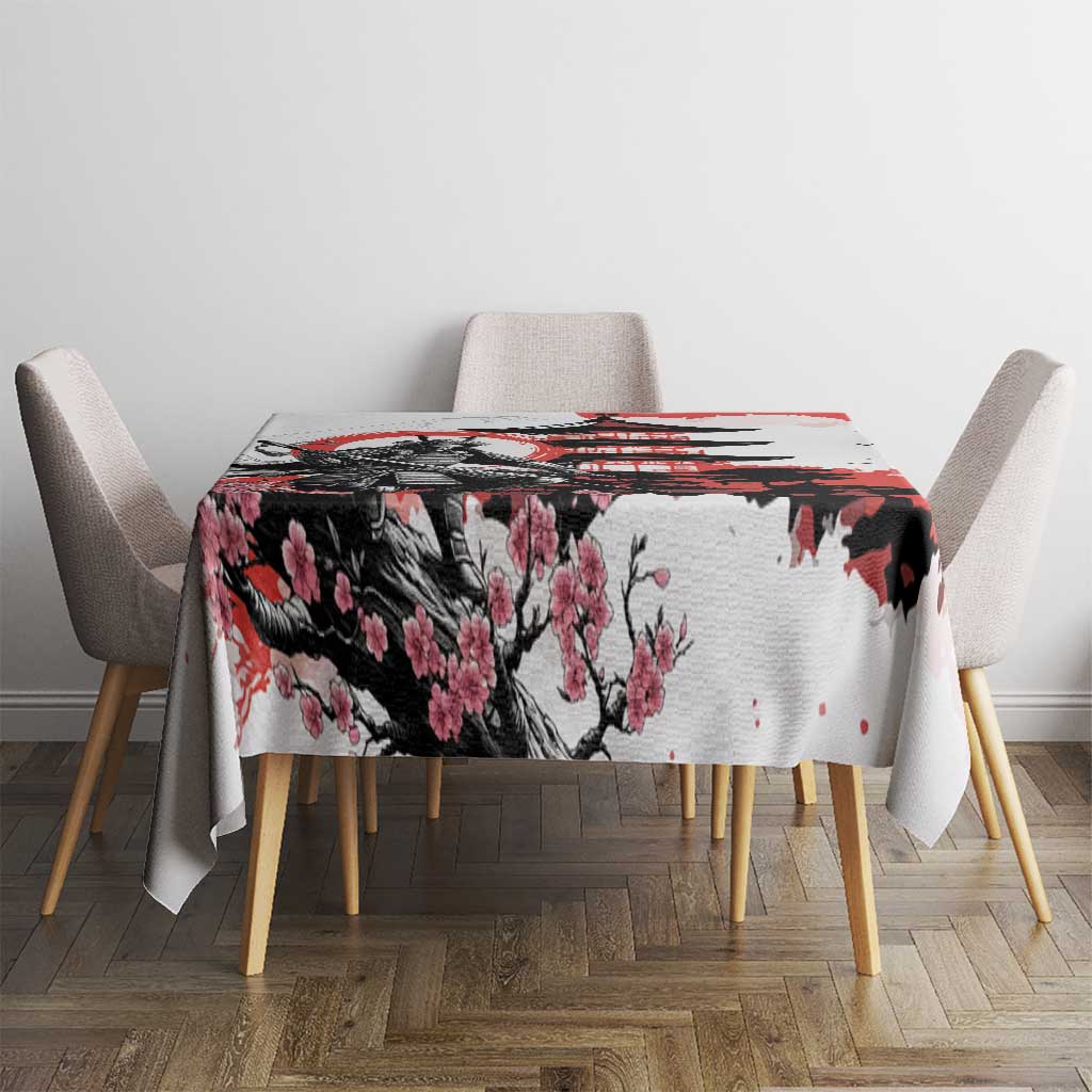 Japanese Samurai Warrior Enso Tablecloth Japan Pagoda Sakura Watercolor LT14 - Polynesian Pride