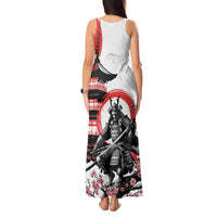 Japanese Samurai Warrior Enso Tank Maxi Dress Japan Pagoda Sakura Watercolor - Polynesian Pride