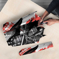 Japanese Samurai Warrior Enso Umbrella Japan Pagoda Sakura Watercolor - Polynesian Pride