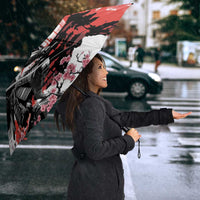 Japanese Samurai Warrior Enso Umbrella Japan Pagoda Sakura Watercolor - Polynesian Pride