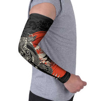 Japanese Dragon Katana Enso Arm Sleeves Japan Pagoda Seamless Cloud - Polynesian Pride