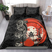 Japanese Dragon Katana Enso Bedding Set Japan Pagoda Seamless Cloud - Polynesian Pride