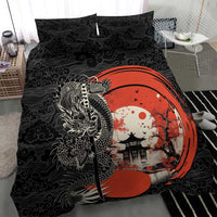 Japanese Dragon Katana Enso Bedding Set Japan Pagoda Seamless Cloud - Polynesian Pride