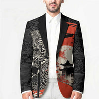 Japanese Dragon Katana Enso Blazer Japan Pagoda Seamless Cloud LT14 - Polynesian Pride