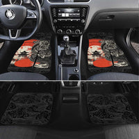 Japanese Dragon Katana Enso Car Mats Japan Pagoda Seamless Cloud LT14 Set 4pcs Black - Polynesian Pride