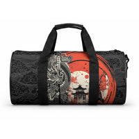Japanese Dragon Katana Enso Duffle Bag Japan Pagoda Seamless Cloud