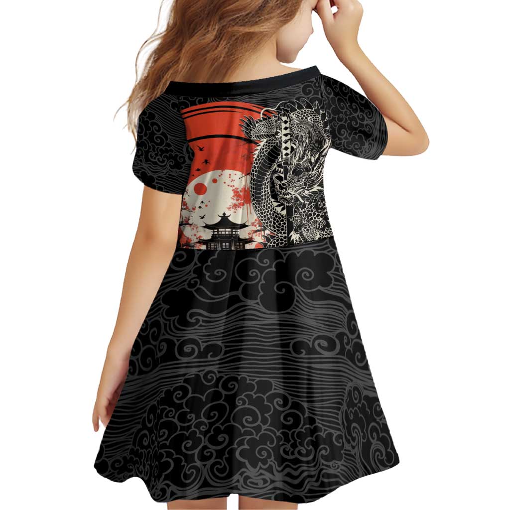 Japanese Dragon Katana Enso Family Matching Tank Maxi Dress and Hawaiian Shirt Japan Pagoda Seamless Cloud LT14 - Polynesian Pride