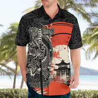 Japanese Dragon Katana Enso Hawaiian Shirt Japan Pagoda Seamless Cloud - Polynesian Pride