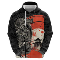 Japanese Dragon Katana Enso Hoodie Japan Pagoda Seamless Cloud - Polynesian Pride