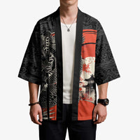 Japanese Dragon Katana Enso Kimono Japan Pagoda Seamless Cloud - Polynesian Pride