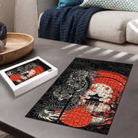Japanese Dragon Katana Enso Puzzle Japan Pagoda Seamless Cloud - Polynesian Pride
