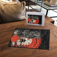 Japanese Dragon Katana Enso Puzzle Japan Pagoda Seamless Cloud - Polynesian Pride