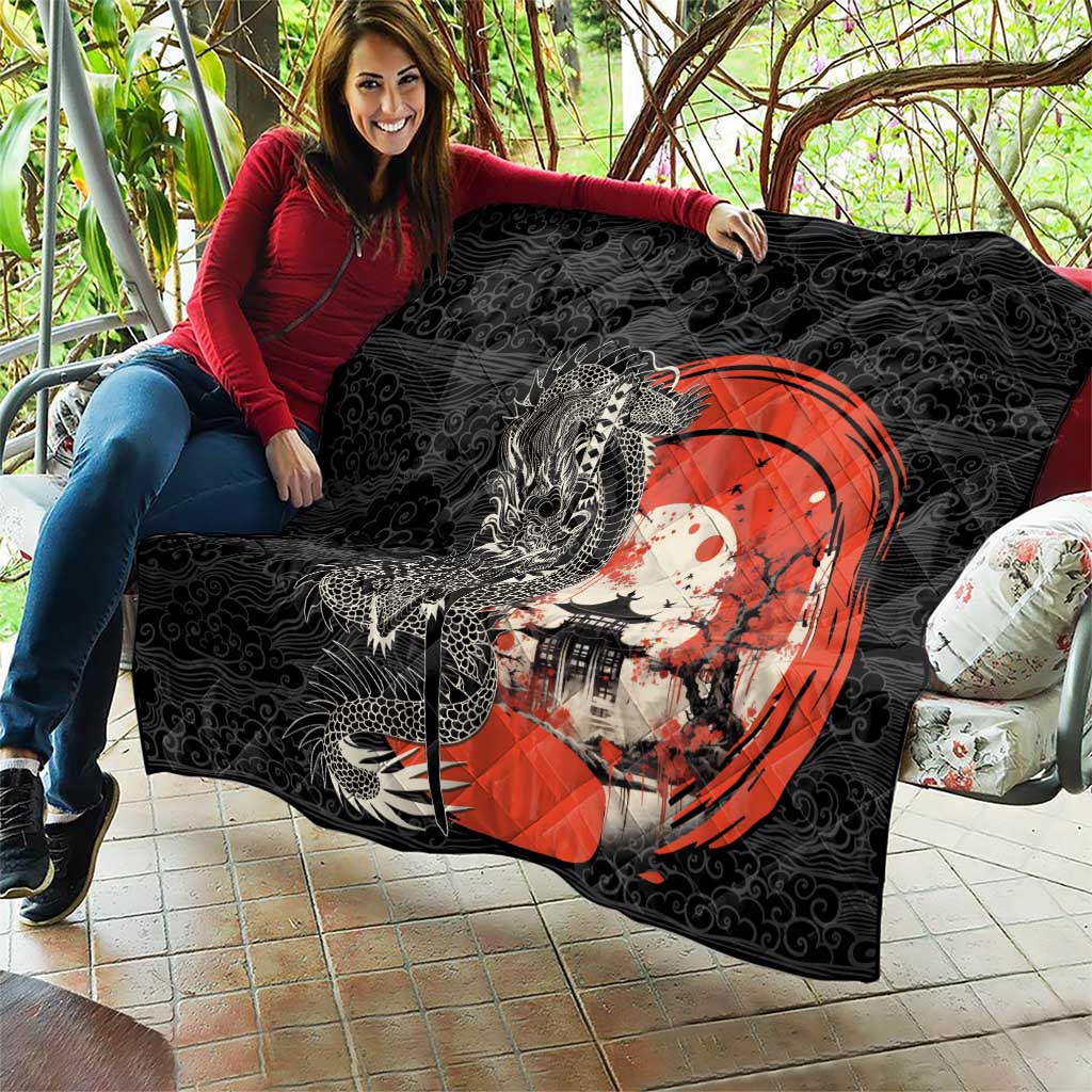 Japanese Dragon Katana Enso Quilt Japan Pagoda Seamless Cloud LT14 - Polynesian Pride