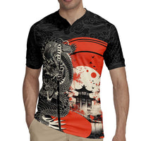 Japanese Dragon Katana Enso Rugby Jersey Japan Pagoda Seamless Cloud - Polynesian Pride
