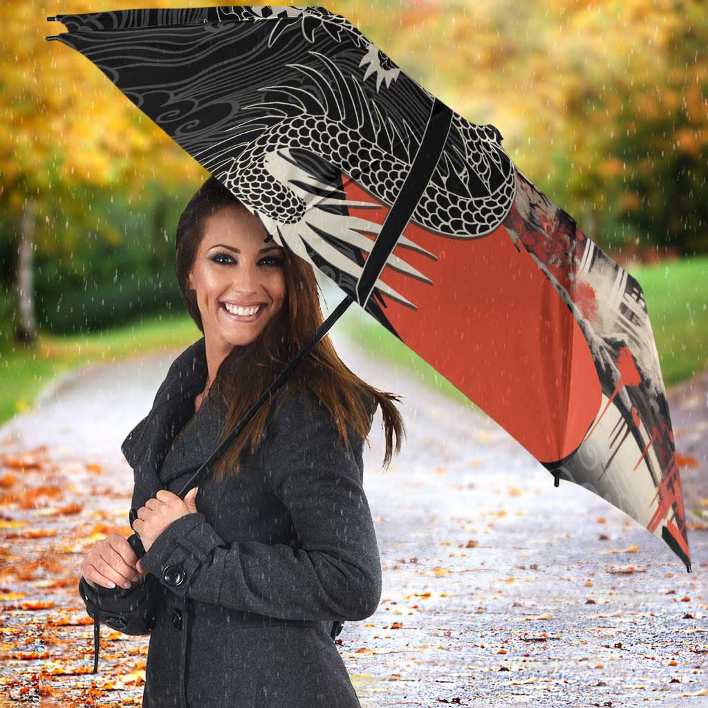 Japanese Dragon Katana Enso Umbrella Japan Pagoda Seamless Cloud - Polynesian Pride