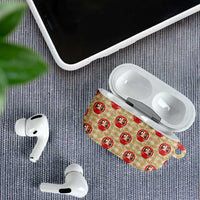 Japanese Daruma Doll AirPods Case Palaka With Seamless Bamboo Pattern - Polynesian Pride