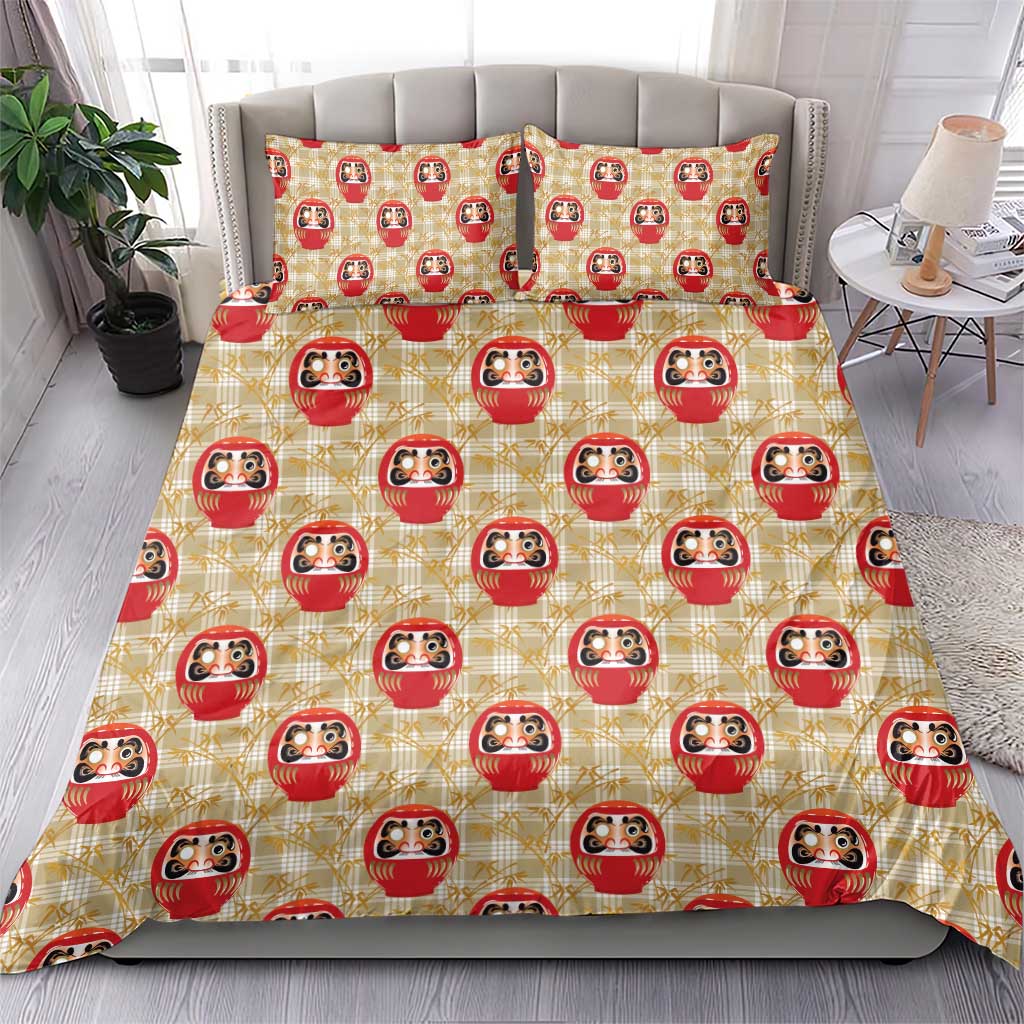 Japanese Daruma Doll Bedding Set Palaka With Seamless Bamboo Pattern LT14 - Polynesian Pride