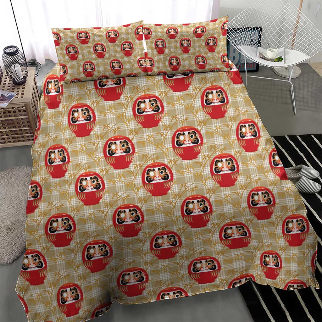 Japanese Daruma Doll Bedding Set Palaka With Seamless Bamboo Pattern LT14 - Polynesian Pride
