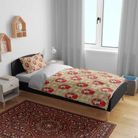 Japanese Daruma Doll Bedding Set Palaka With Seamless Bamboo Pattern LT14 - Polynesian Pride