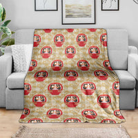 Japanese Daruma Doll Blanket Palaka With Seamless Bamboo Pattern - Polynesian Pride