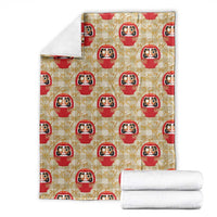 Japanese Daruma Doll Blanket Palaka With Seamless Bamboo Pattern - Polynesian Pride
