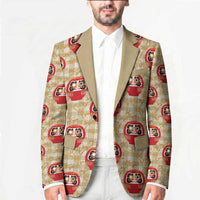 Japanese Daruma Doll Blazer Palaka With Seamless Bamboo Pattern - Polynesian Pride