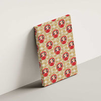 Japanese Daruma Doll Canvas Wall Art Palaka With Seamless Bamboo Pattern LT14 - Polynesian Pride