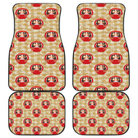 Japanese Daruma Doll Car Mats Palaka With Seamless Bamboo Pattern LT14 - Polynesian Pride