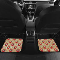 Japanese Daruma Doll Car Mats Palaka With Seamless Bamboo Pattern LT14 Set 2pcs - Back Beige - Polynesian Pride