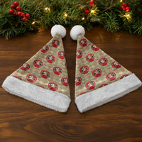 Japanese Daruma Doll Christmas Santa Hat Palaka With Seamless Bamboo Pattern LT14 - Polynesian Pride