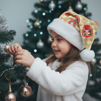 Japanese Daruma Doll Christmas Santa Hat Palaka With Seamless Bamboo Pattern LT14 - Polynesian Pride