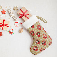 Japanese Daruma Doll Christmas Stocking Palaka With Seamless Bamboo Pattern LT14 - Polynesian Pride