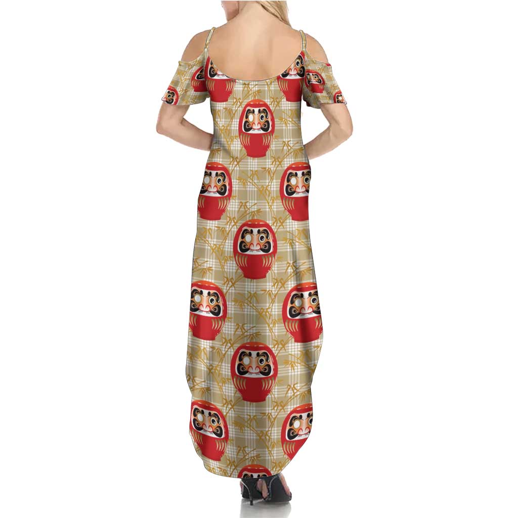 Japanese Daruma Doll Family Matching Summer Maxi Dress and Hawaiian Shirt Palaka With Seamless Bamboo Pattern LT14 - Polynesian Pride