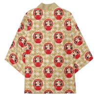 Japanese Daruma Doll Kimono Palaka With Seamless Bamboo Pattern - Polynesian Pride