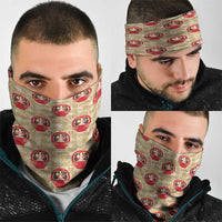 Japanese Daruma Doll Neck Gaiter Palaka With Seamless Bamboo Pattern - Polynesian Pride