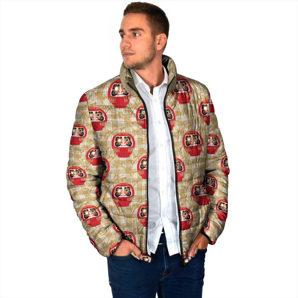 Japanese Daruma Doll Padded Jacket Palaka With Seamless Bamboo Pattern LT14 - Polynesian Pride